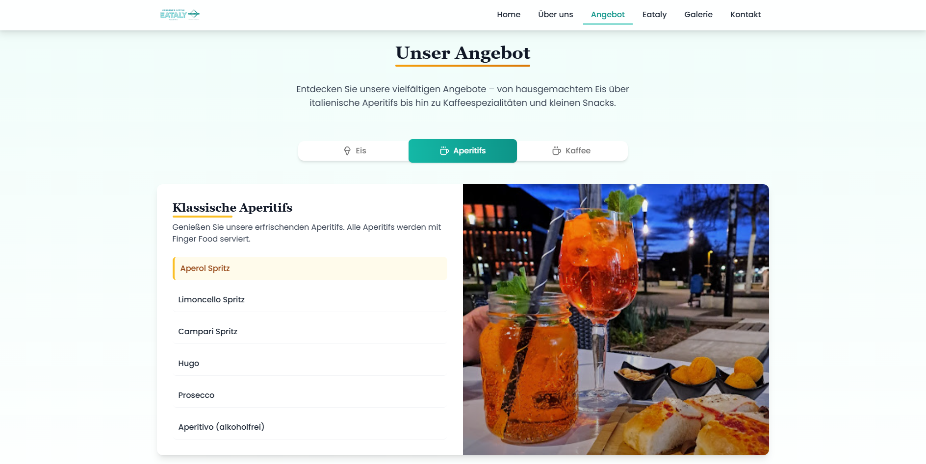 Corsaro Angebot Sektion